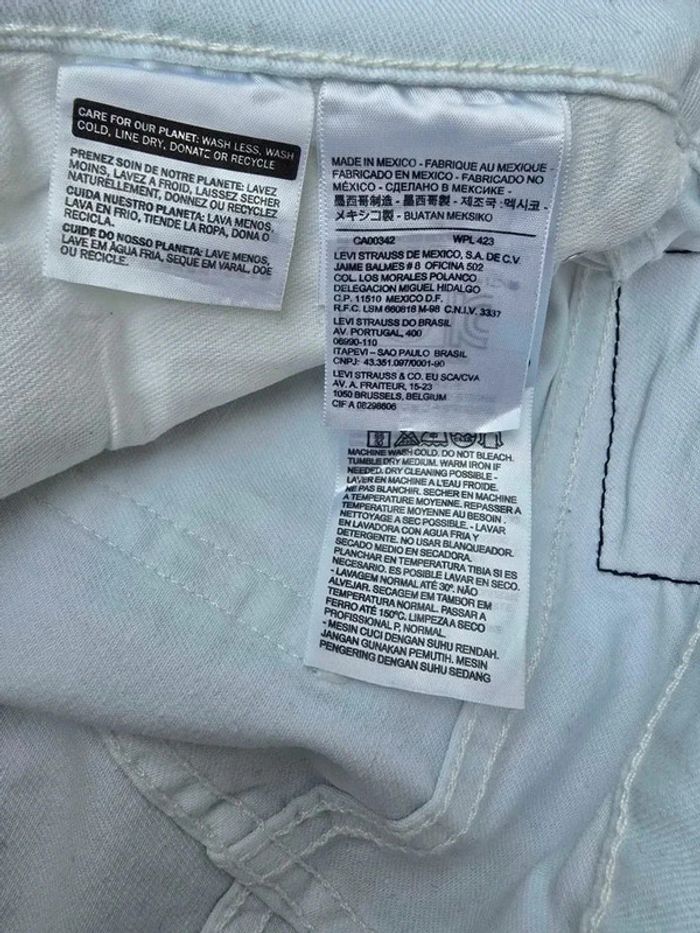 Jeans Levi's 514 W32 FR42 L32 coupe droite blanc Homme Men pan374b - photo numéro 9