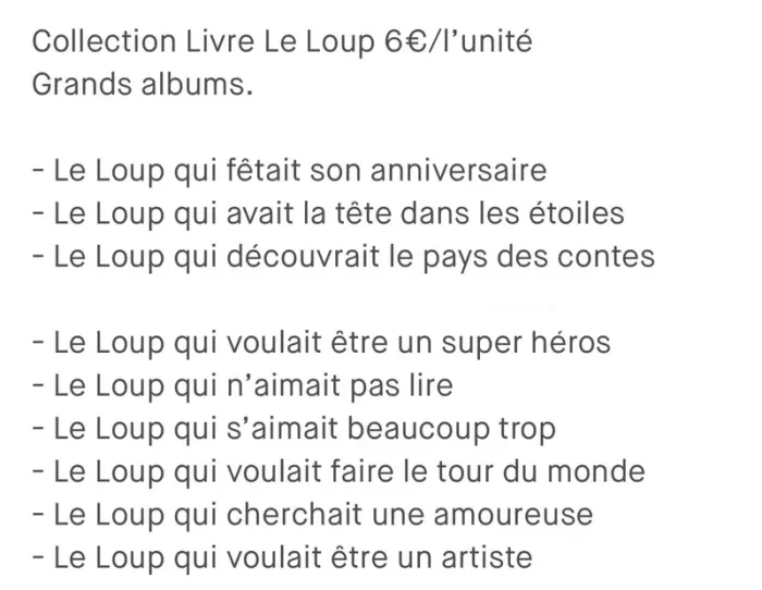 Livre le Loup - photo numéro 2