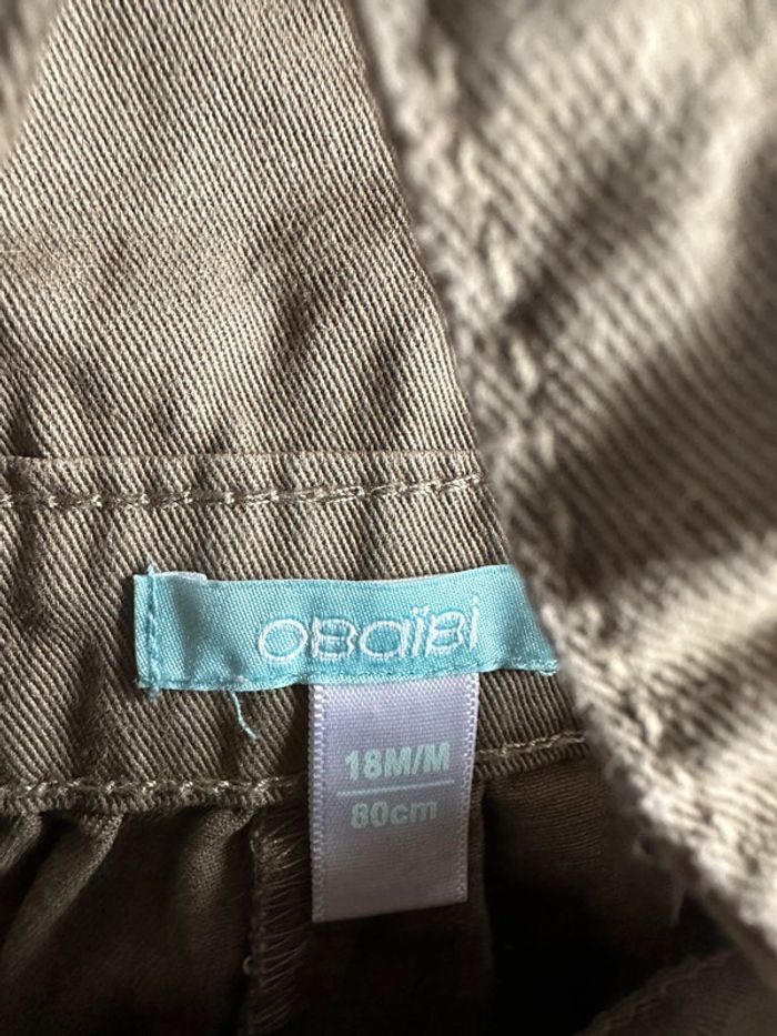 Salopette short kaki obaibi - photo numéro 3