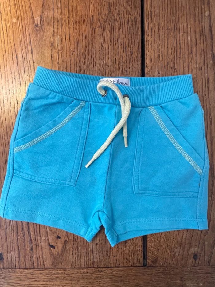 Short bleu turquoise kitchoun 12 mois
