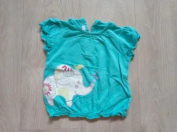 Tee shirt vert manches courtes Gémo 24 mois