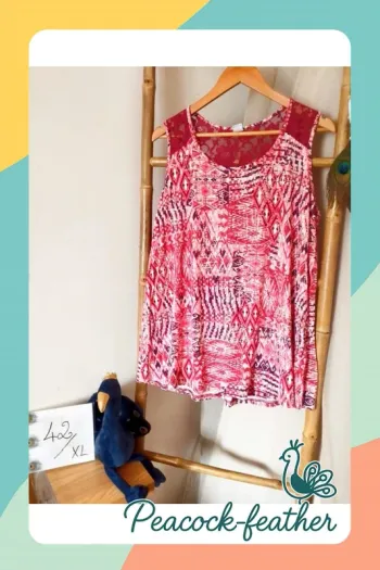 Débardeur tunique rose neuve 42 ms mode