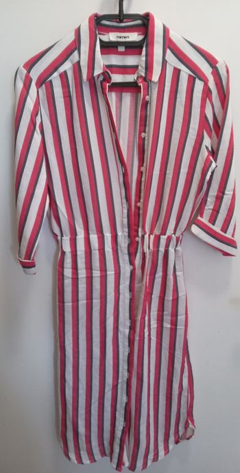 Robe Koton rayée rouge blanc bleu marine – taille 36