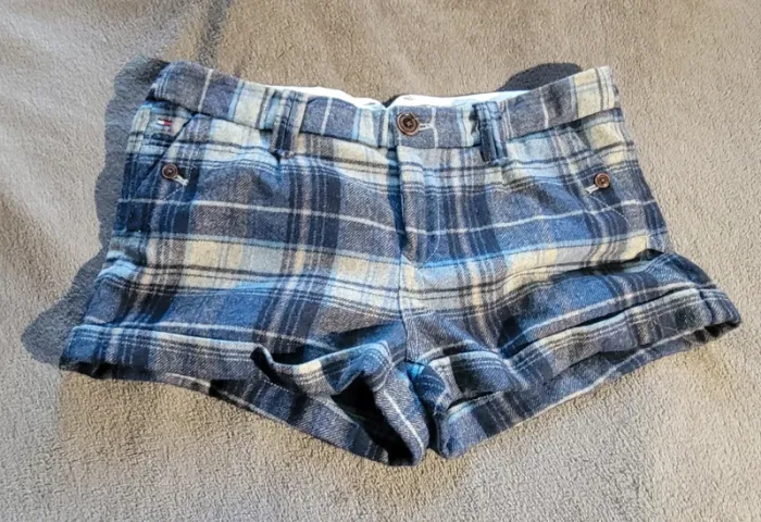 Short hiver à carreaux