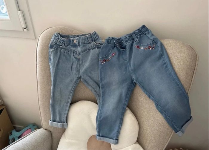 Lot de deux. Jeans/pantalon fille. - photo numéro 1