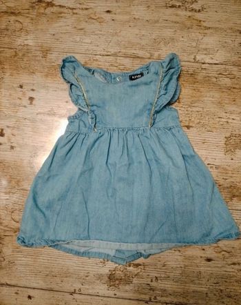Jolie robe en jean légère été fille 3 mois