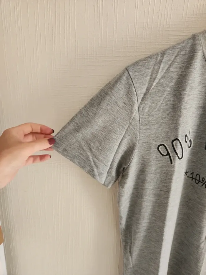 Tee-shirt manches courtes gris Celio M - photo numéro 3