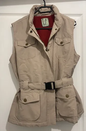 Gilet Sans Manches Ceinturé – MDN – Beige/Sable – Taille S