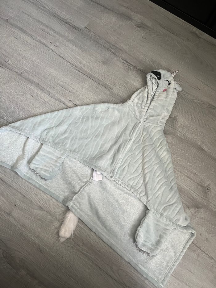 Poncho plaid licorne fille 2/6 ans DPAM