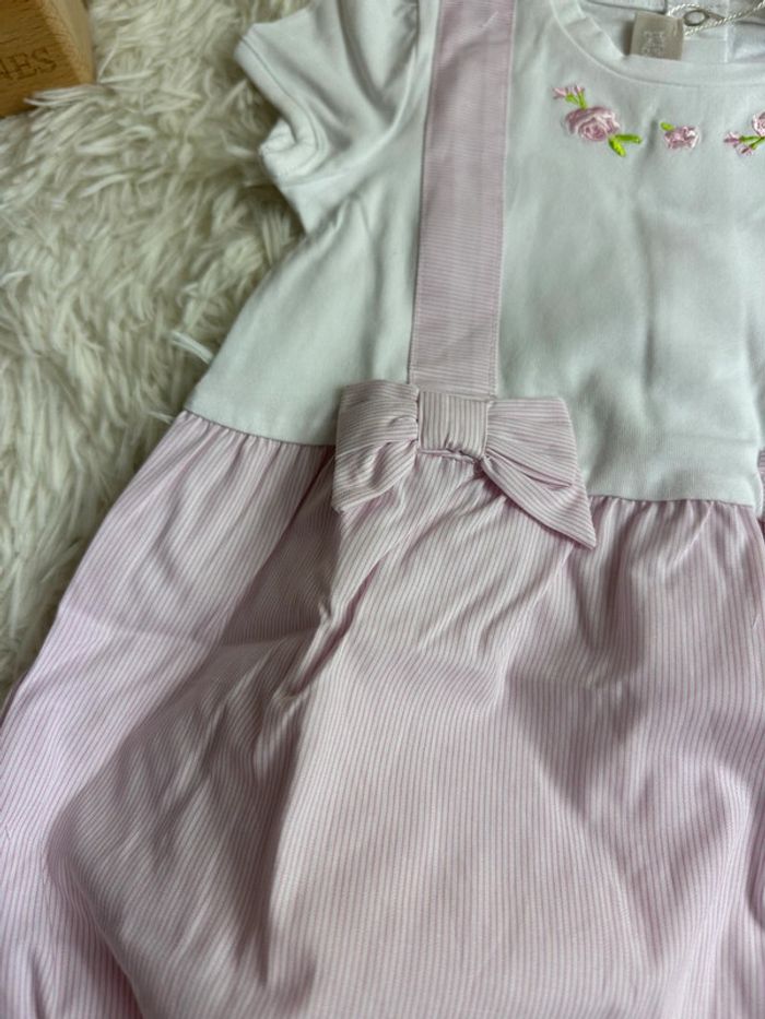 Barboteuse rose et blanche Chicco taille 12 mois - photo numéro 3