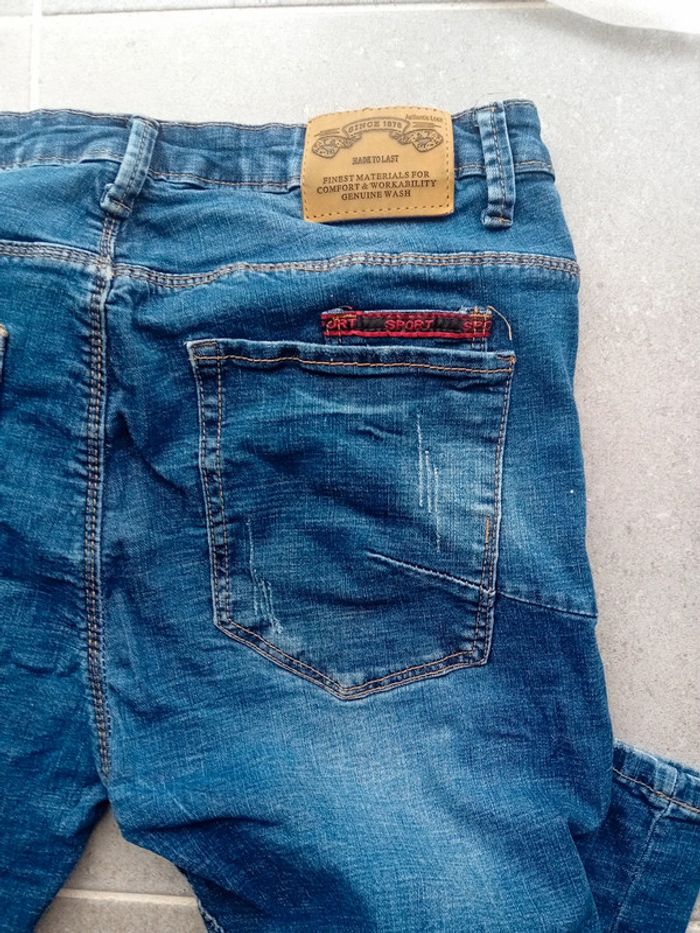 Jeans à trou Homme taille 44 Bleu - photo numéro 10
