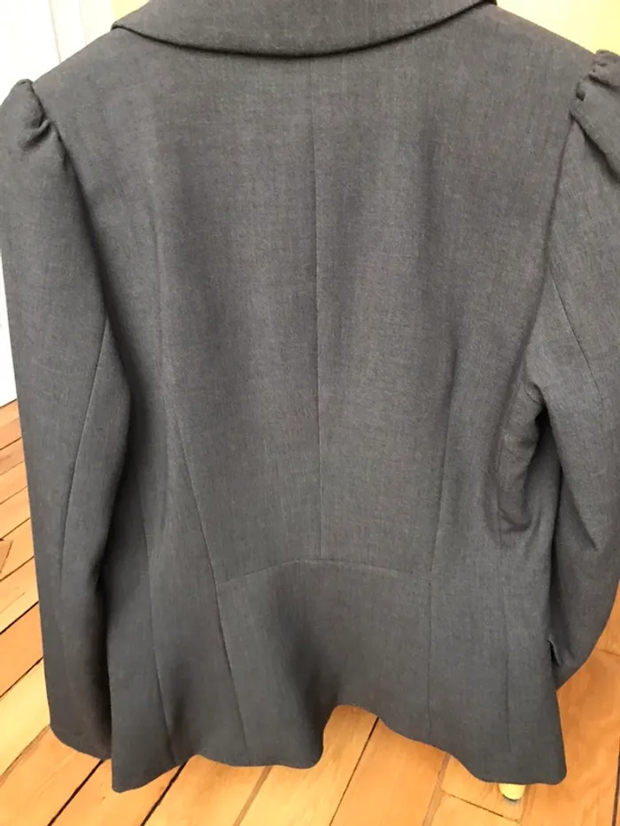 Veste Blazer gris manches bouffantes - photo numéro 2