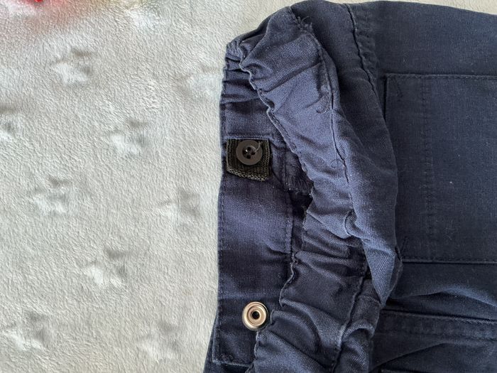 pantalon léger marine revers orange et blanc taille réglable 12 mois u tout petits - photo numéro 9