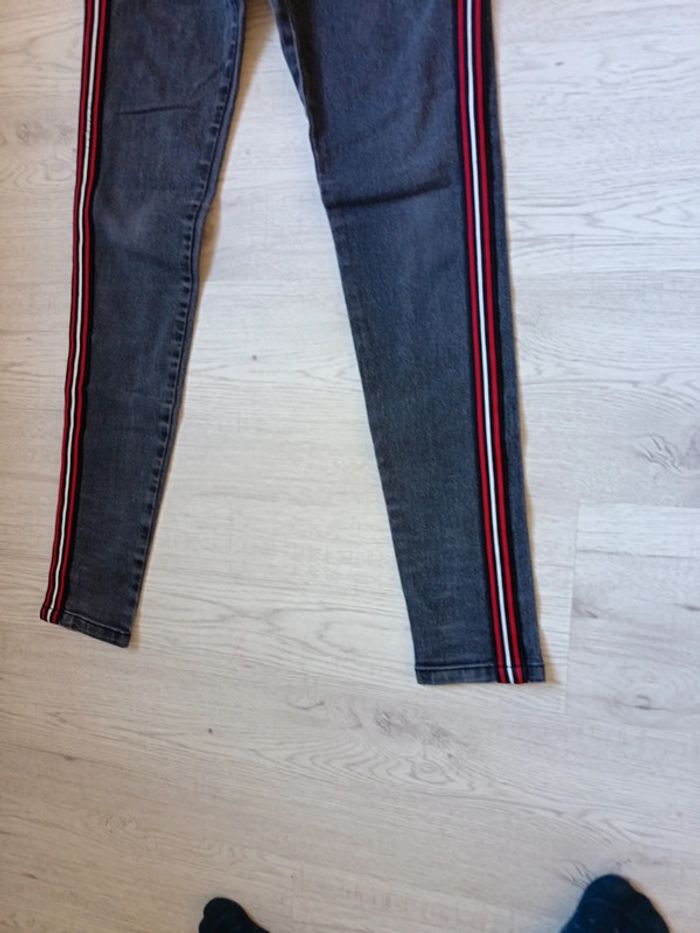 Pantalon Jennyfer 36 S slim bande ligne côté ado femme - photo numéro 4