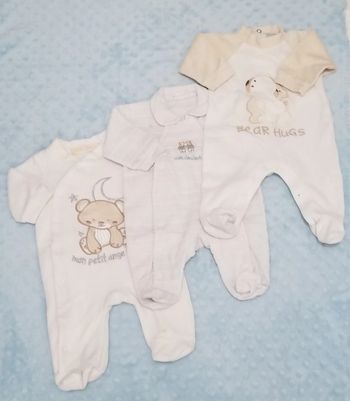 Lot 3 pyjama naissance