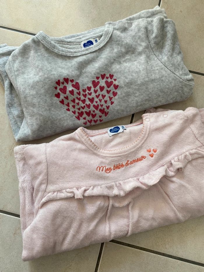 Lot de 2 pyjama velours Mots d’enfants - photo numéro 3