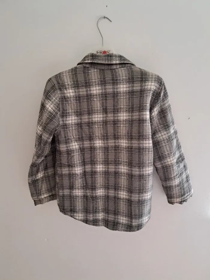 Veste surchemise TQF - taille 10 ans - coton polyester - carreaux - photo numéro 4