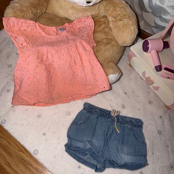 Ensemble d’été short et débardeur, fille - T18mois - Vertbaudet 