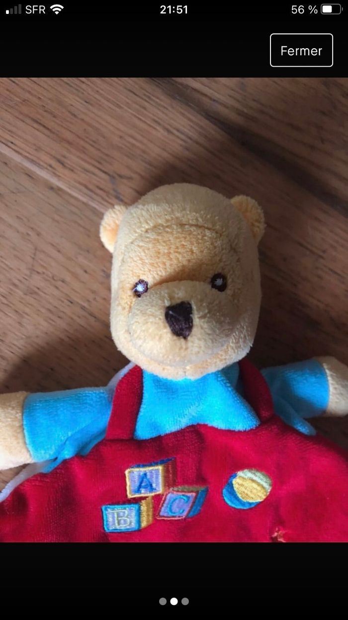 Doudou carré Winnie l’ourson - photo numéro 2