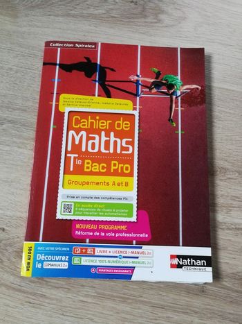 Cahier de Maths terminal Bac Pro
