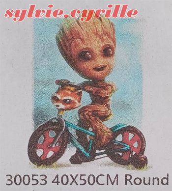 Diamond Painting 40×50 Groot tricycle rond