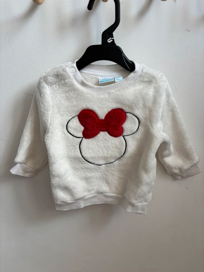 Pull chaud et doux Minnie Disney 6 mois - photo numéro 2