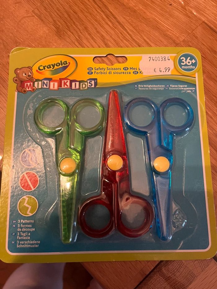 Lot de 3 ciseaux enfants crayola