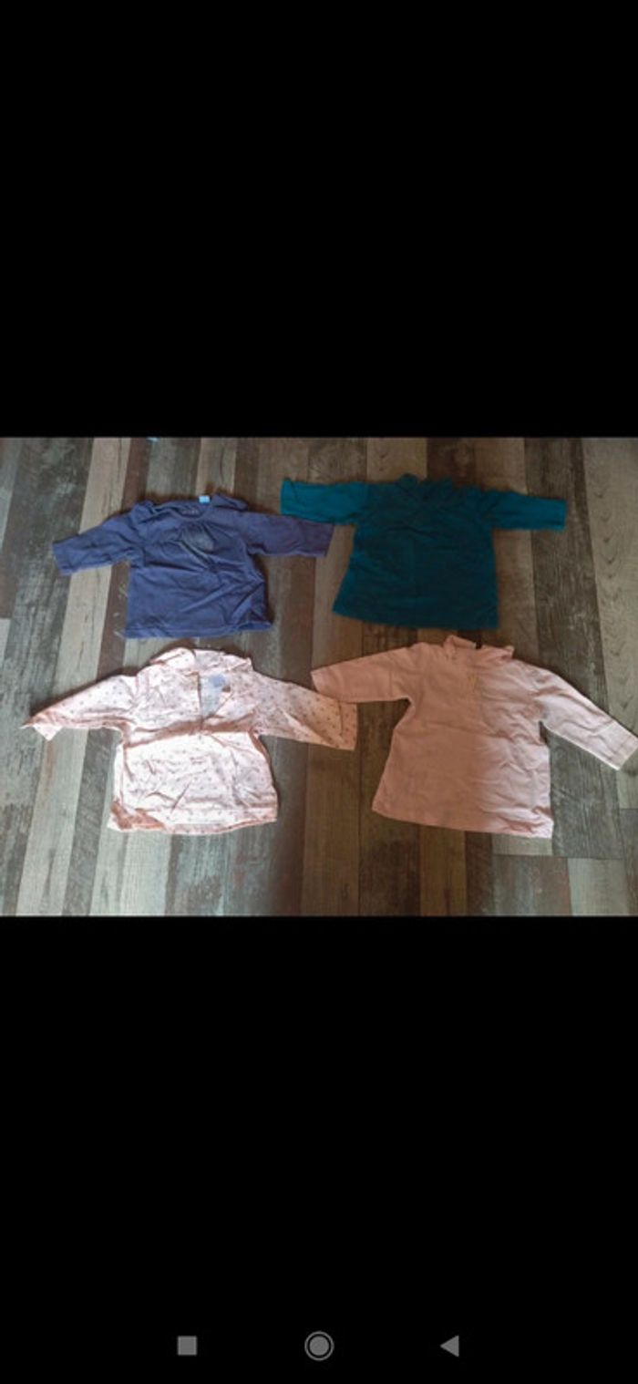 Lot tee shirt manche longue 3 mois