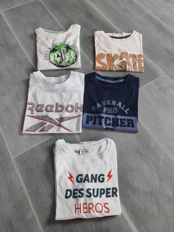 Lot 5 t-shirts en 5 ans