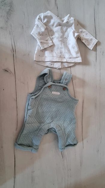 Ensemble t shirt salopette naissance