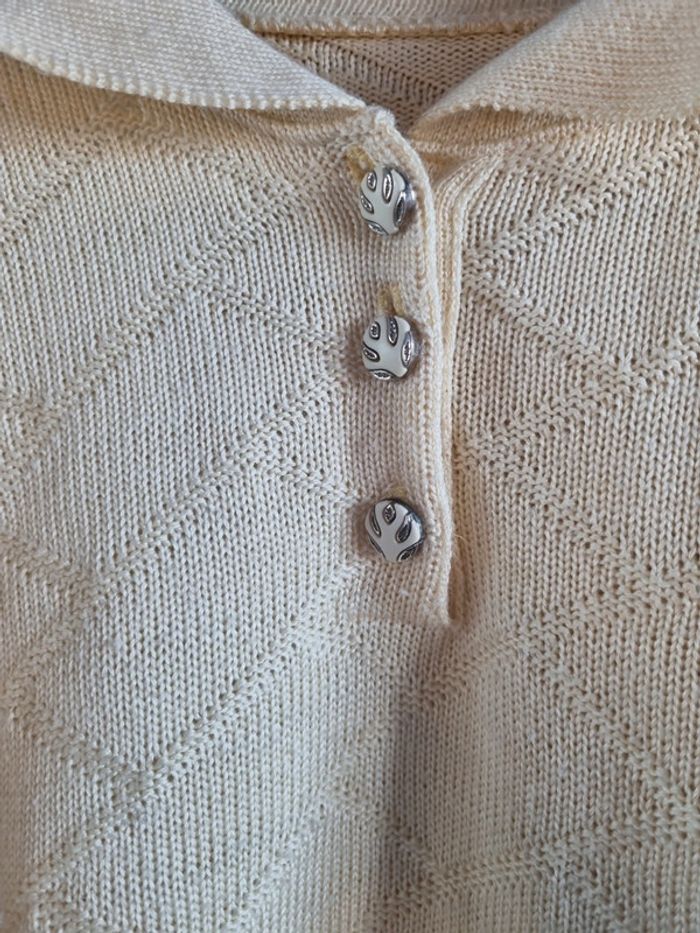 Pull jaune pâle vintage - photo numéro 20