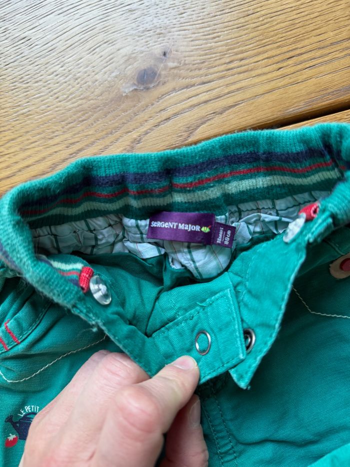 Pantalon Jeans Vert Sergent Major Bébé Garçon 18 Mois – Très Bon État – Réduction sur Lot - photo numéro 3