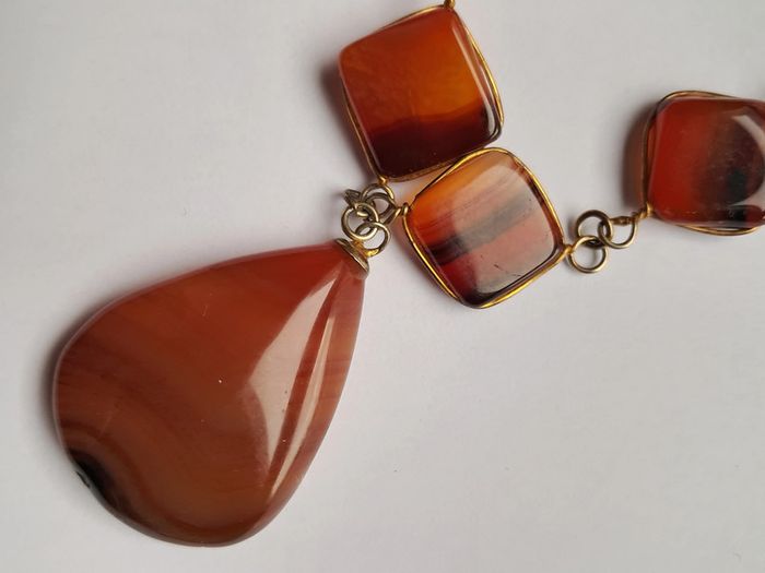 Collier long en agathe - photo numéro 5