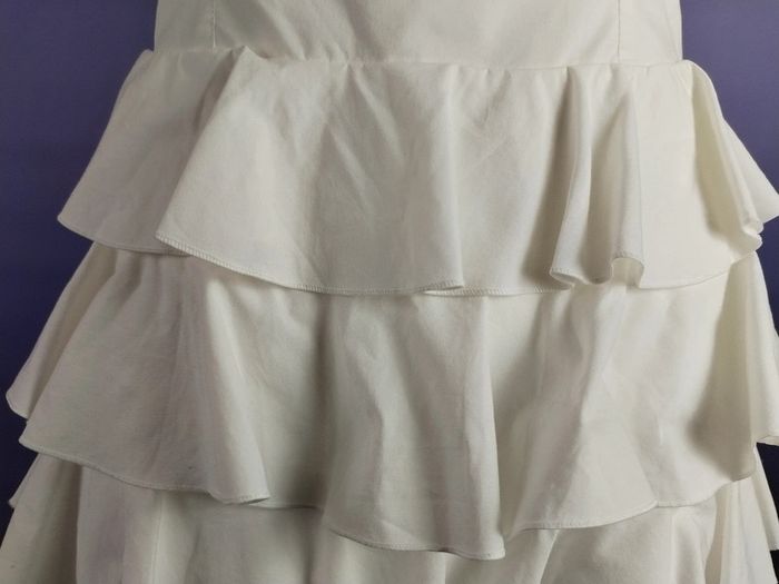 Robe blanche cocktail a volants taille 40 - photo numéro 4