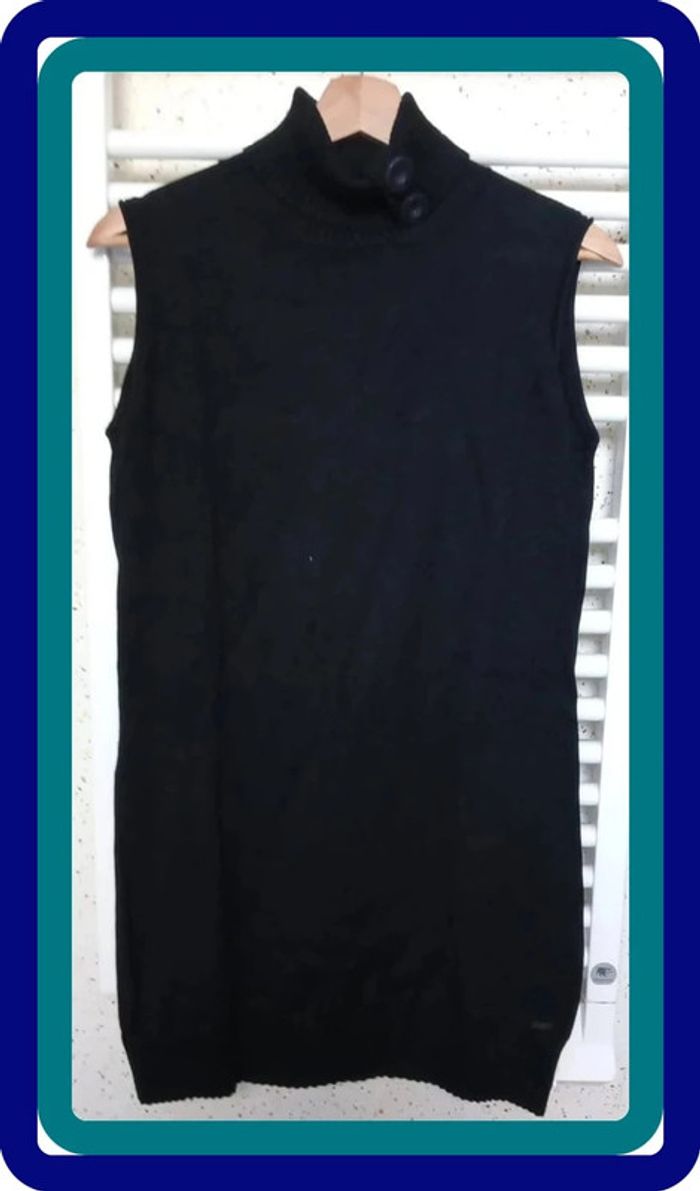 Robe col roulé noir style laine Maé Mahé Taille 3 - photo numéro 2