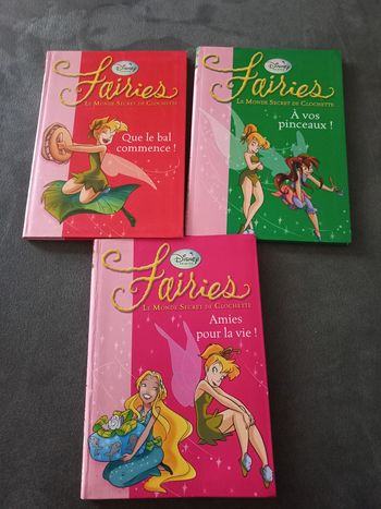 Lot 3 bibliotheque rose fairies le monde secret de fée clochette
