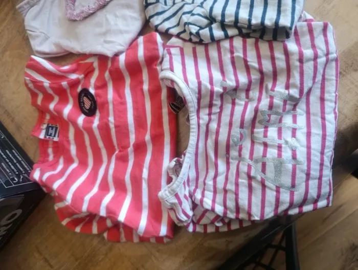 Tee shirt manche longues  fille 9 mois - photo numéro 3