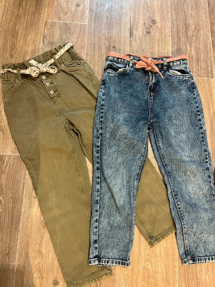 Lot jeans mom noeud