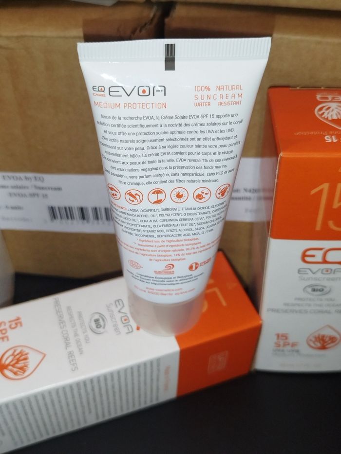 crème solaire  Bio SPF 15 50ml EQ EVOA soins bio - photo numéro 2