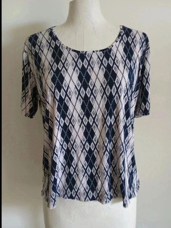 Blouse motif losange