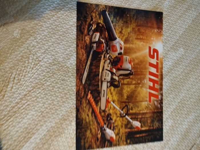 Plaque publicitaire motif stihl neuf - photo numéro 3