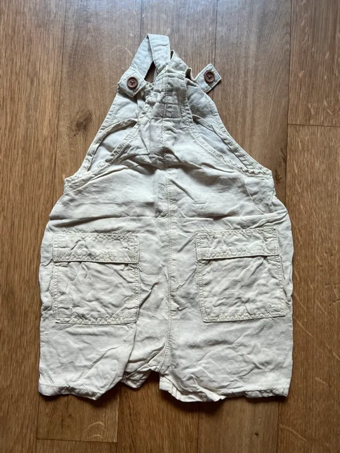 Salopette courte beige Zara 92cm - photo numéro 2