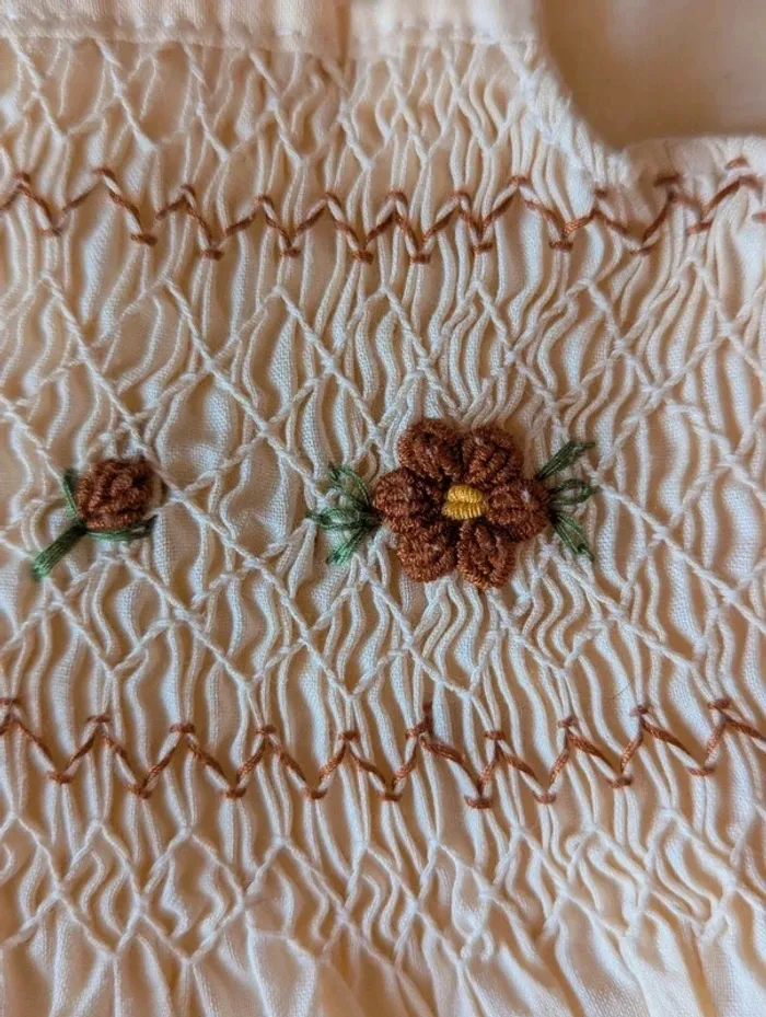Robe traditionnelle Madagascar bébé 12 mois / 1 an #artisanat #broderie #vintage - photo numéro 8