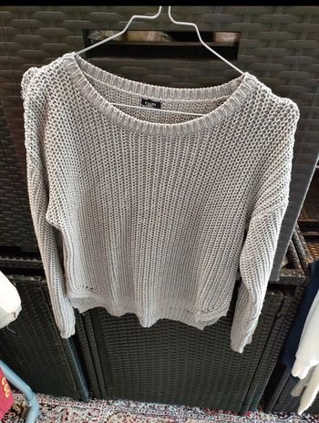 Pull léger style maille gris Kiabi XS