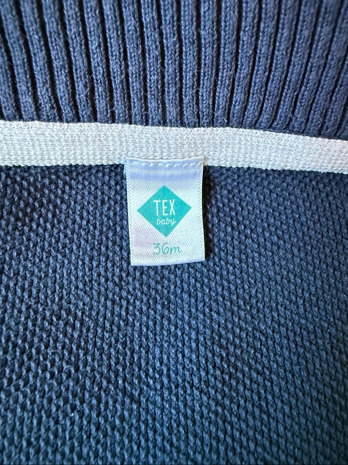 Gilet zippé bleu marine – Tex Baby – 36 mois - photo numéro 7