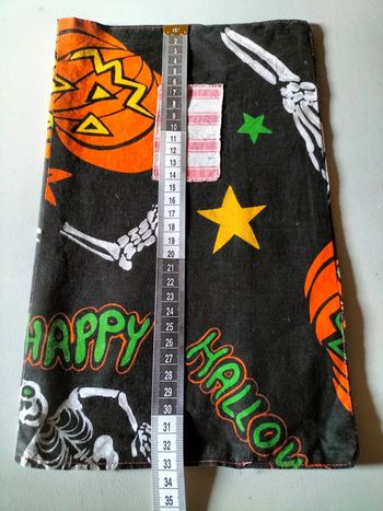 Protèges livres tissu halloween +plastique 21×33 cm