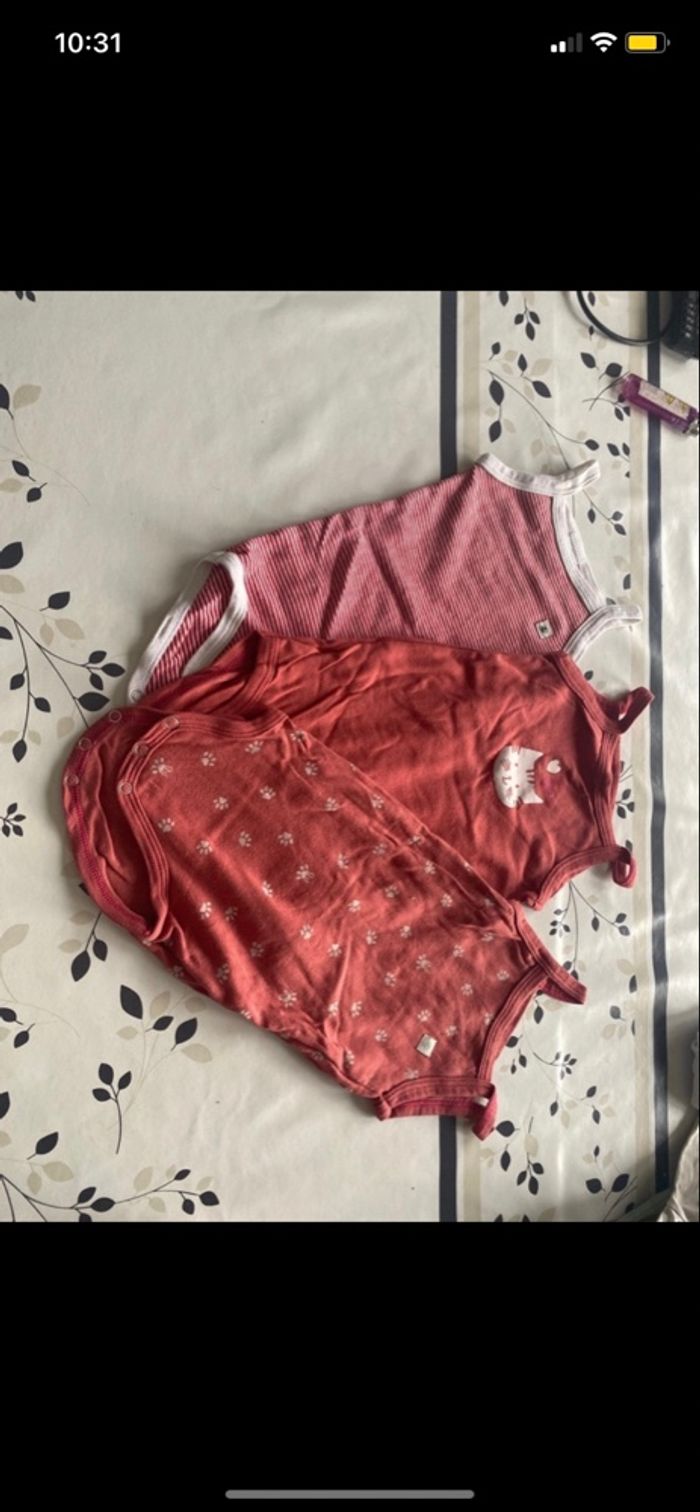 3 bodys petit bateau 12 mois