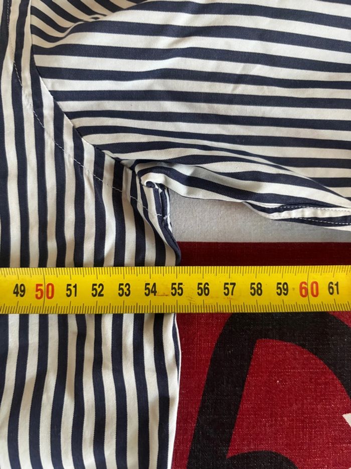 Chemise Eden Park rayée blanche et bleu - Taille L - photo numéro 16