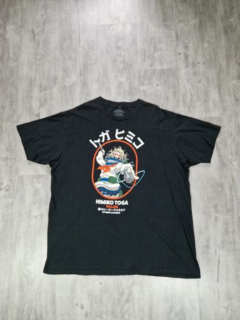 T shirt Graphic Tee Motif Himiko Toga My Hero Academia Noir Taille 2XL Homme