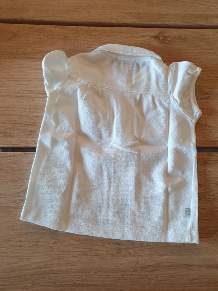 🌸 Tee-shirt polo bébé fille 9 mois 🌸 cyrillus 🌸 - photo numéro 3
